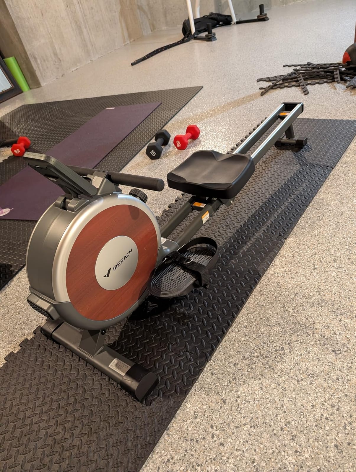 Merach Q1S Magnetic Rowing Machine Indoor, Dual Slide Rail, Quiet & Smooth customer photo 1