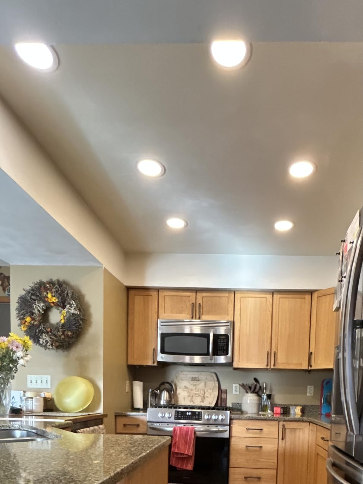 Amico 12 Pack 6 Inch 5CCT LED Recessed Ceiling Light with Night Light, 2700K/3000K/3500K/4000K/5000K Selectable Ultra-Thin Lighting, 12W=110W, 1100LM, Dimmable Canless Wafer Downlight ETL&FCC customer photo 1