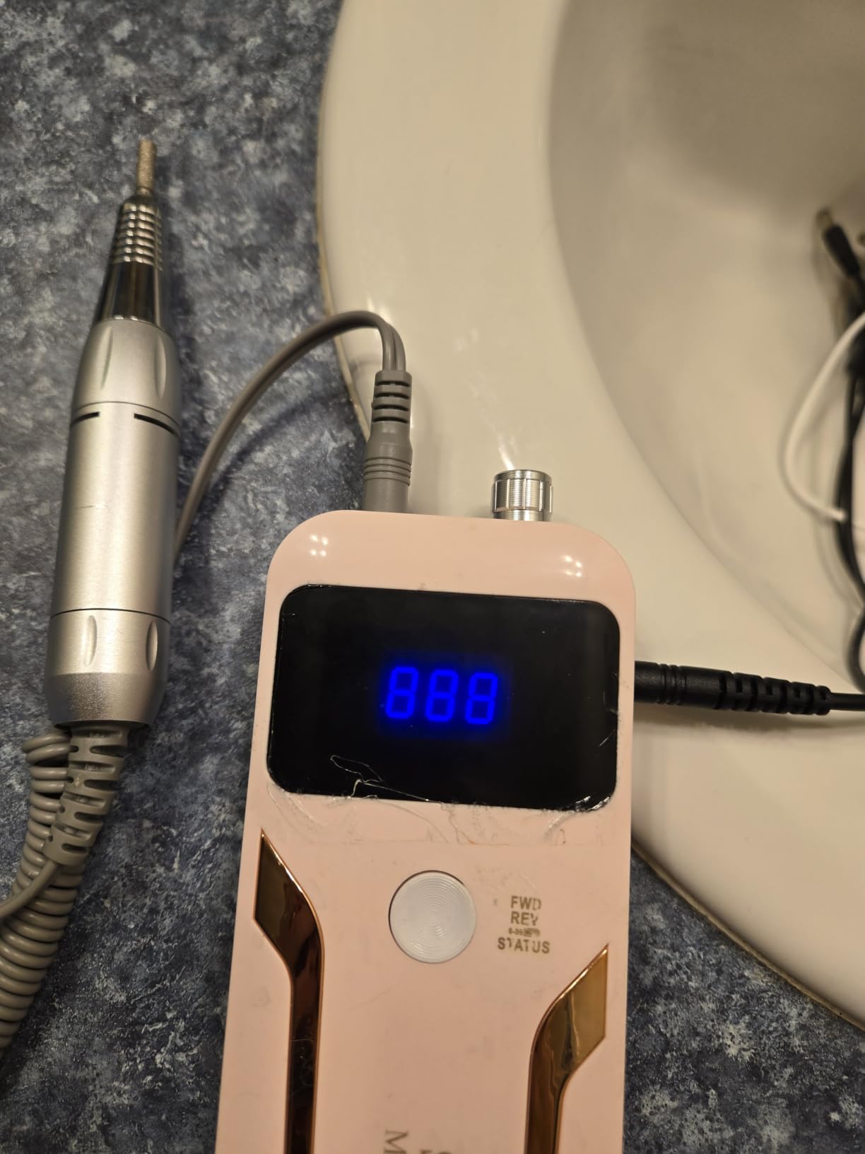 MOCOWIND Portable Nail Drill Professional 35000 RPM, Electric Nail E File customer photo 2