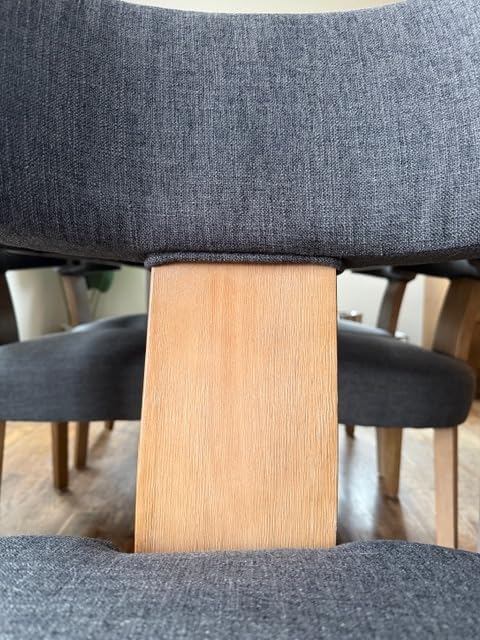 HNY Mid Century Modern Dining Chairs Set of 6, Upholstered Linen Kitchen & Dining Room Chairs with Ergonomic Curved Backrest, Solid Wood Legs, Farmhouse Accent Chair for Home, Apartment, Beige customer photo 1