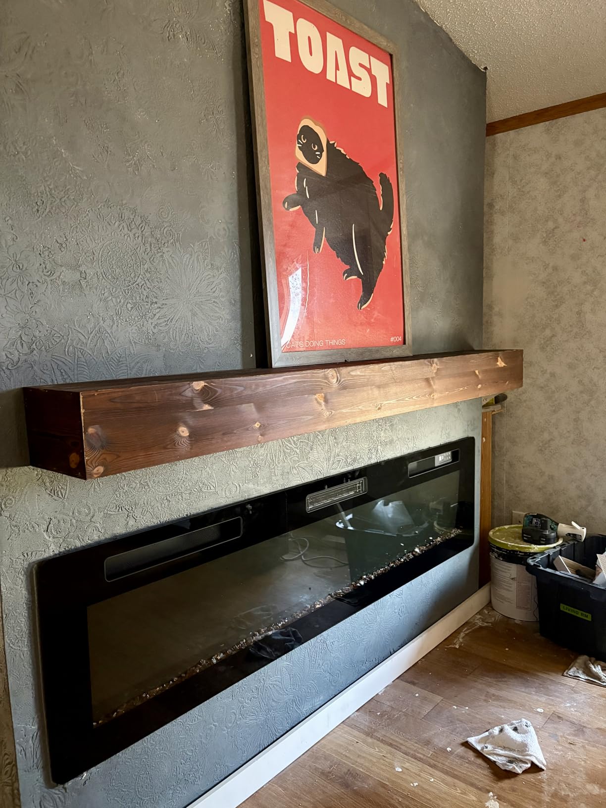 Vitesse 72 Inch Ultra Thin Electric Fireplace-Narrow Bezel Linear Fireplace Heater Recessed Wall Mounted, Remote and Screen Control, 8H Sleep Timer, Low Noise, 750/1500W for Living Room, Bedroom customer photo 2