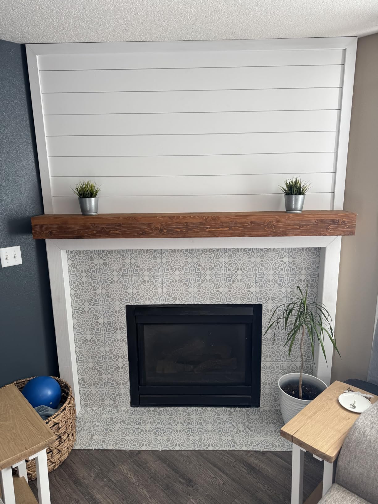 Avana Fireplace Mantel - Wall-Mounted Mantles for Over Fireplace - Farmhouse Fireplace Mantle Shelves - Handcrafted Wood Fireplace Mantels - Floating Mantel 72 Inches X 8 X 5 - Rustic Natural customer photo 1