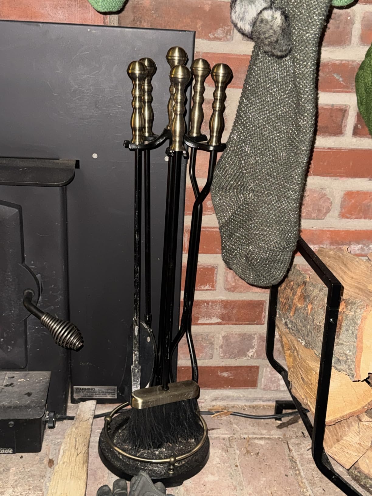 Lichamp Fireplace Tools Set, Retro Gold Handle customer photo 2