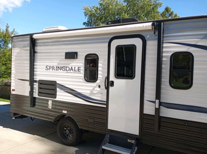 Awnlux Black Motorized Modular Retractable RV Awning Full Set Assemblies for RV, 5th Wheel, Travel Trailers, Toy Haulers, and Motorhome - RV Trailer Awning for Home or Camper - 18x8 Ft - Black Fade customer photo 1