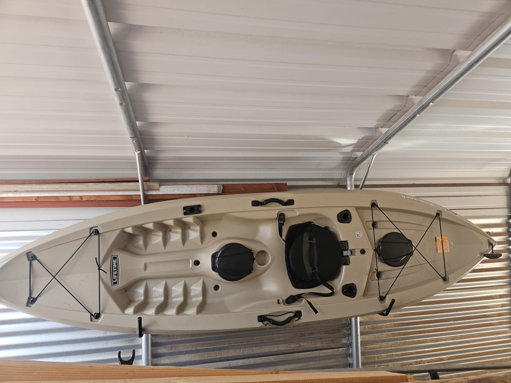 WALMANN Lightweight Kayak Storage Rack, Wall Mount Kayak Hooks for 2 Kayaks customer photo 1