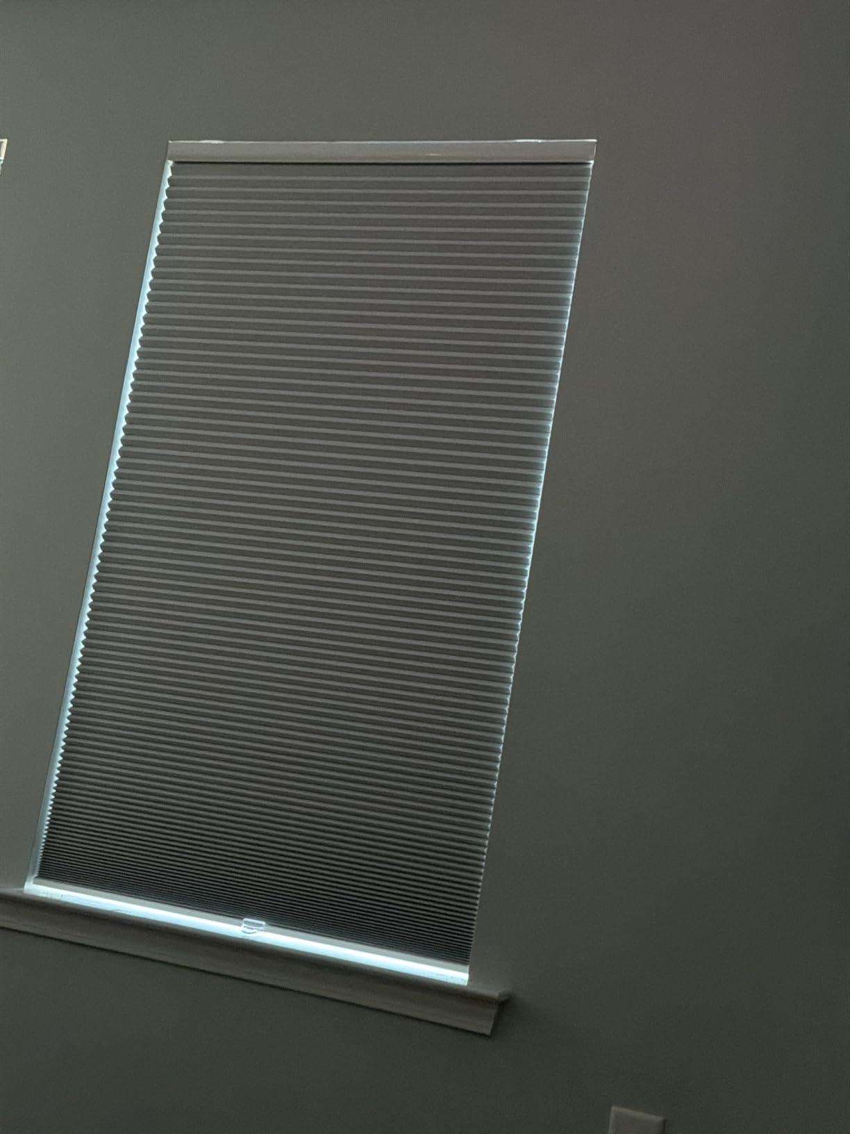 Changshade Cordless Cellular Shades,Blackout Honeycomb Shades for Windows,Pull Down Pleated Blinds,Easy to Install for Indoor Windows and French Doors,White(Blackout),Custom Size customer photo 2