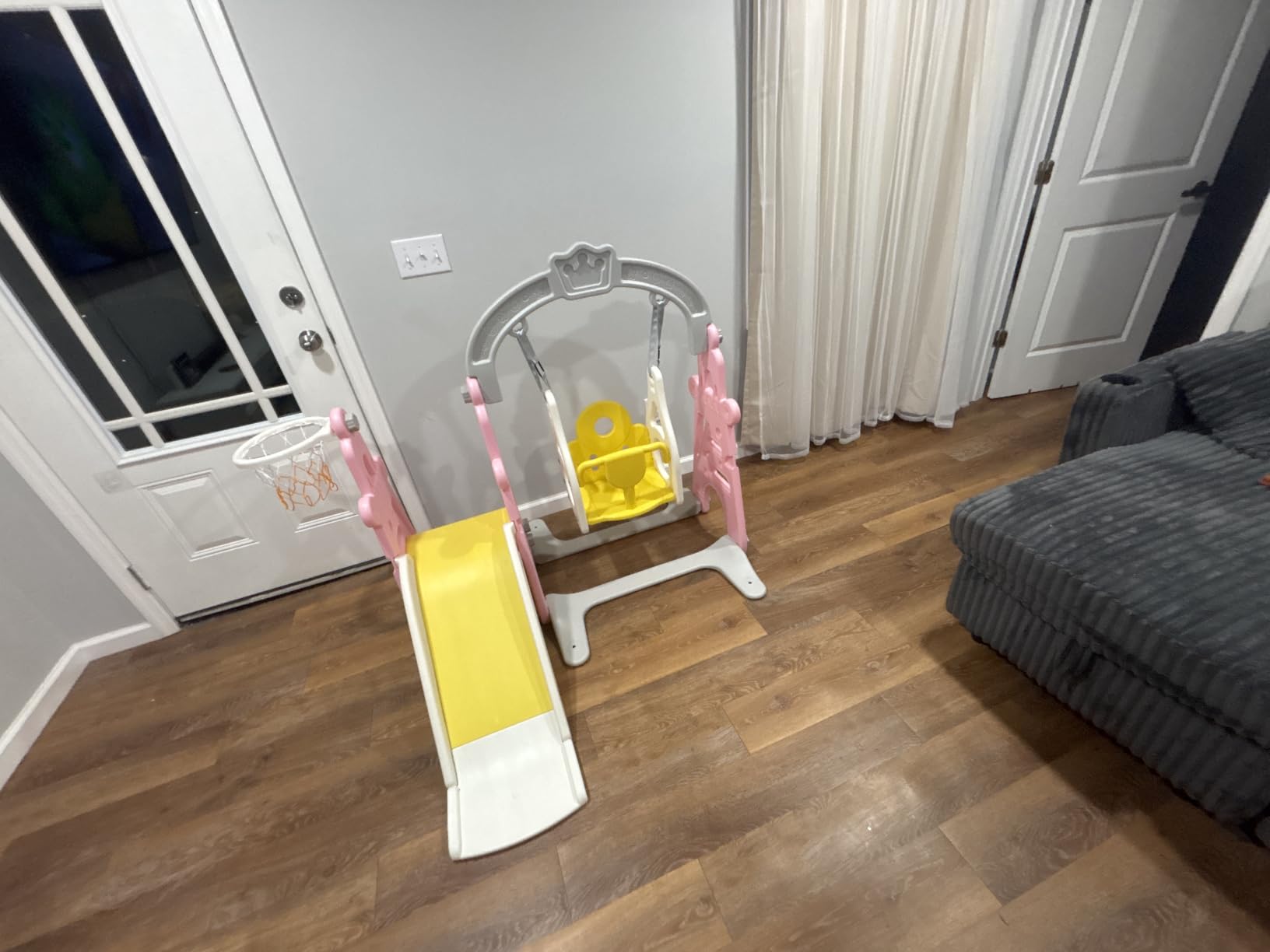 NYEEKOY 4-in-1 Toddler Slide & Swing Set for Toddlers Age 1-3 customer photo 2