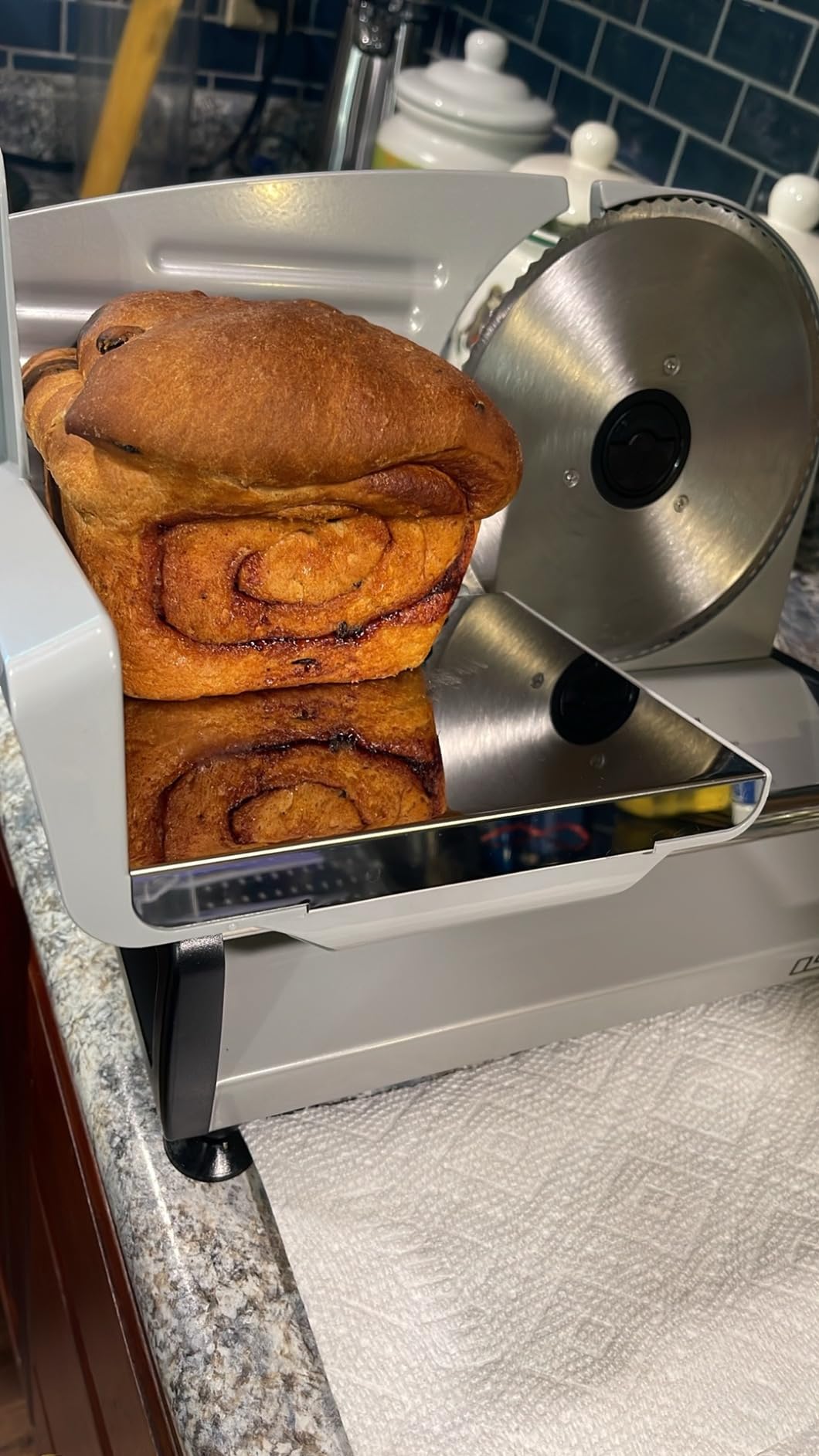 OSTBA Electric Meat Slicer with Two 7.5” Stainless Steel Blades, 200W customer photo 2