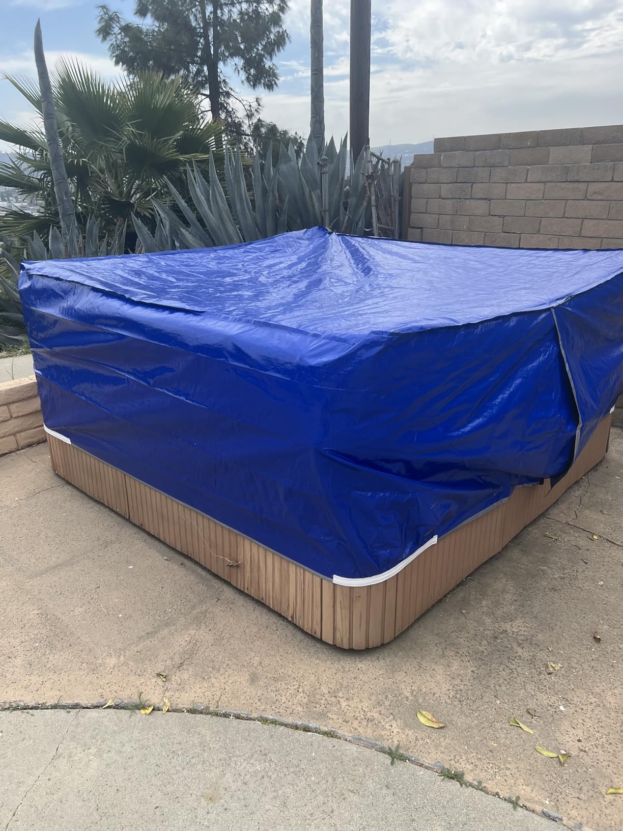Waterproof Hot Tub Cover 170G Polyethylene Spa Cover customer photo 2