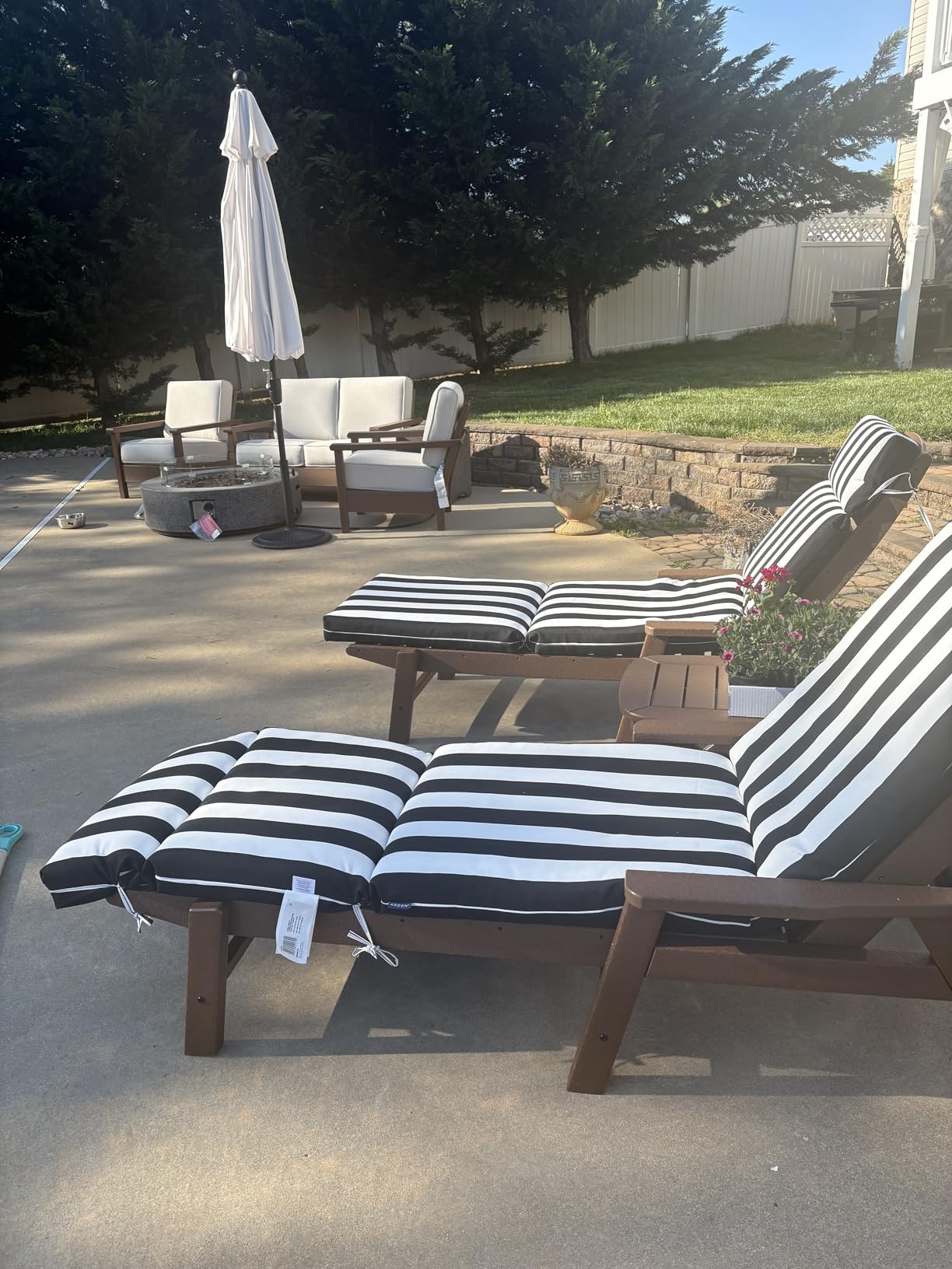 Arden Outdoor Chaise Cushion, 22 x 77, Rain-Proof, Fade Resistant Sapphire Blue Leala customer photo 1