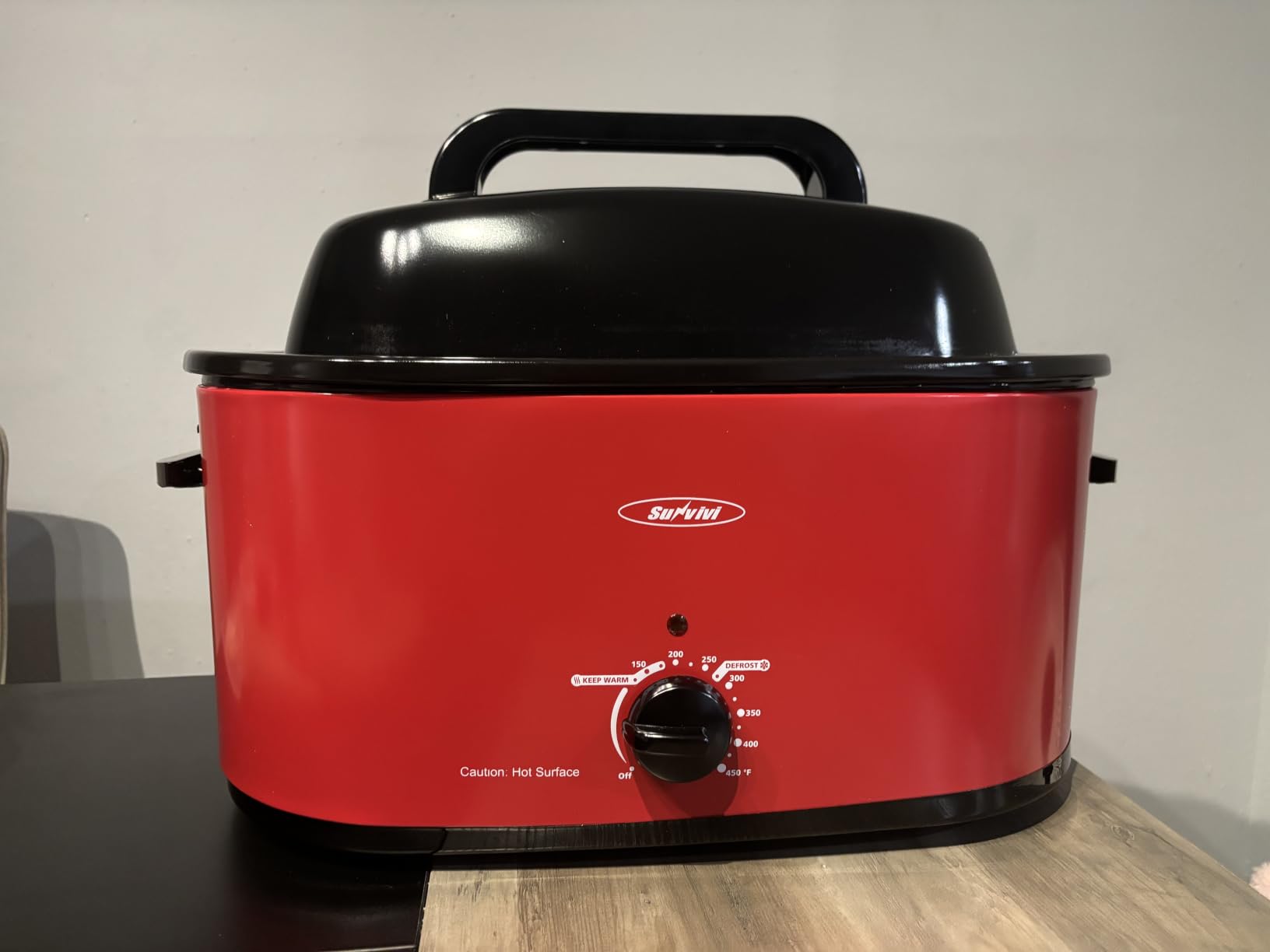 Sunvivi Roaster Oven, Electric Roaster Oven with Viewing Lid, 30lb 26-Quart Turkey Roaster with Unique Defrost/Warm Function, Large Roaster with Removable Pan & Rack, Stainless Steel, Silver customer photo 1