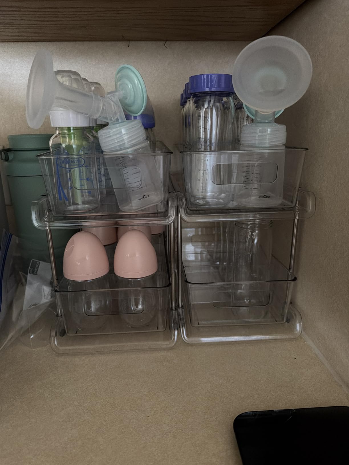 HIHEGD 2-Tier Bathroom Organizer with Dividers, Clear Under Sink and Pull-Out Cabinet Organizer for Kitchen and Pantry Storage customer photo 2