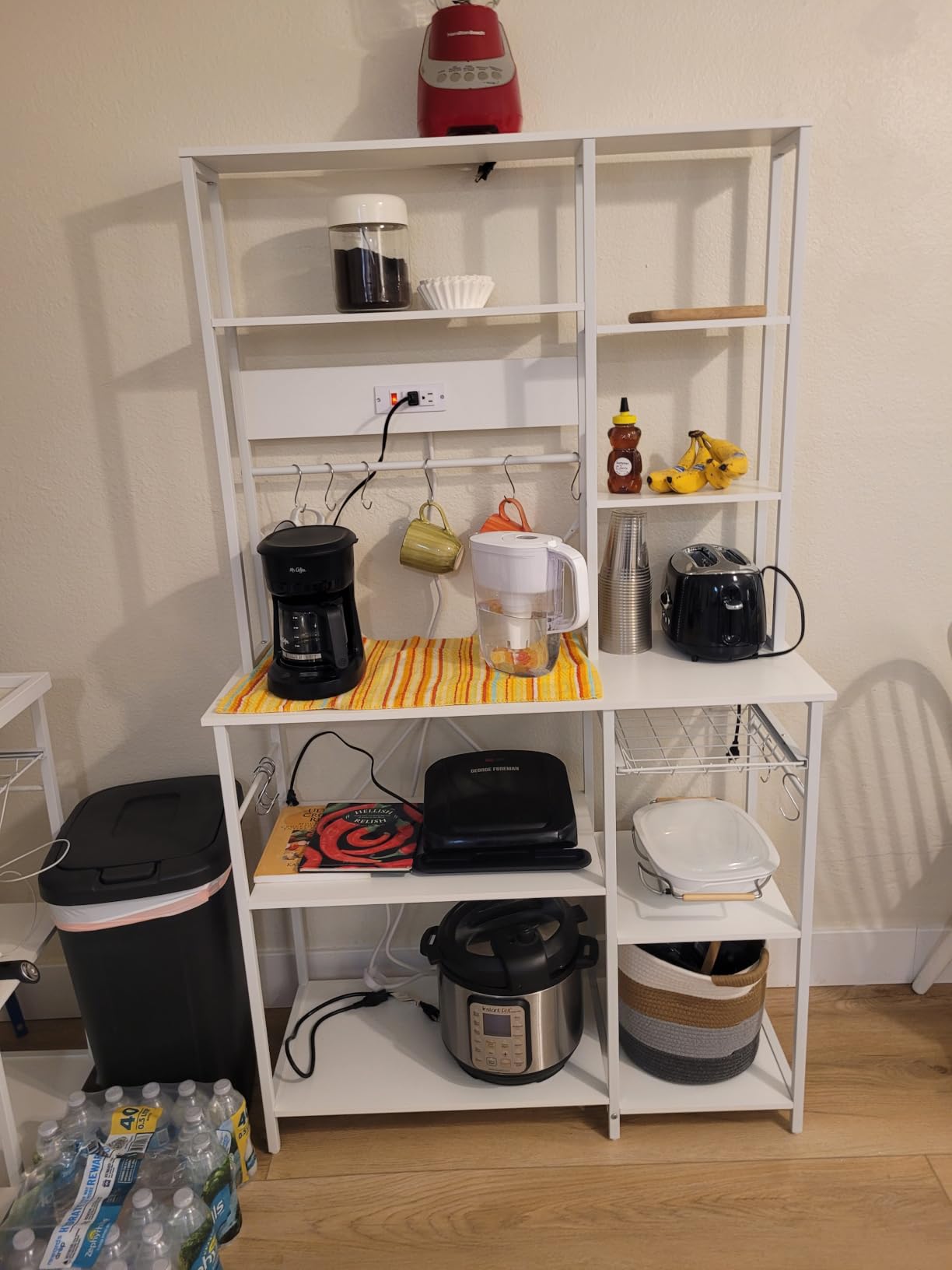 SUPERJARE Large Bakers Rack with Power Outlets, 39.6 Inches Microwave Stand customer photo 1