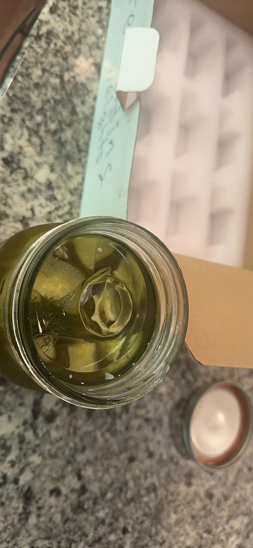 YOUEON 9 Pack Fermentation Glass Weights with Easy Grip Handles for Wide Mouth Mason Jars, Pickling Jars, Glass Fermentation Weights for Fermenting Kit, Sauerkraut, Kimchi and More customer photo 2