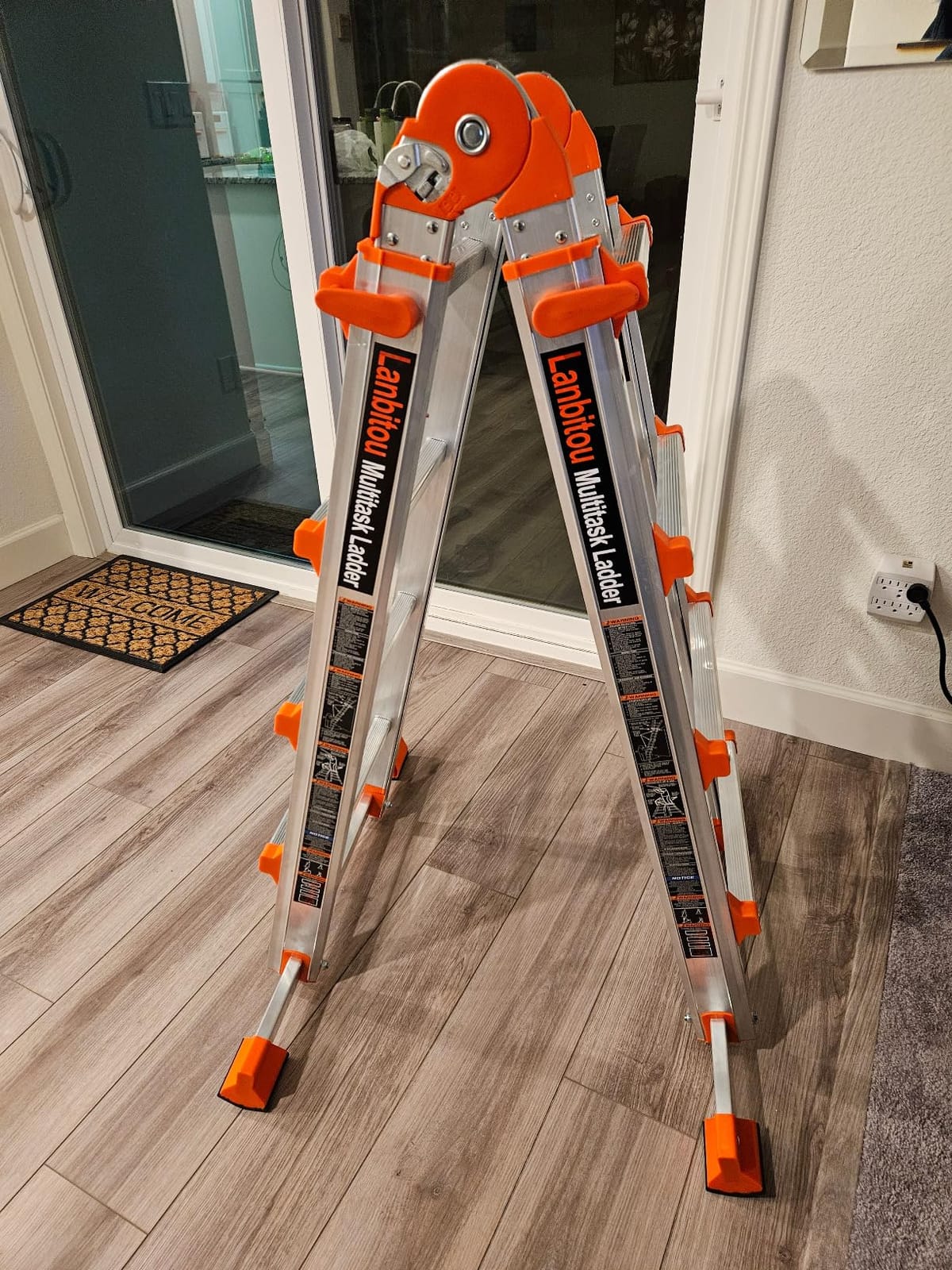 LANBITOU Ladder A Frame Extension 22Ft Multi Position for Home 330lbs customer photo 1