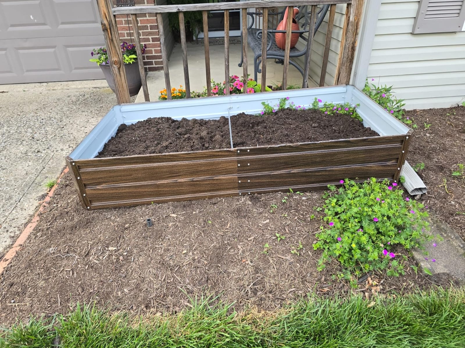 SnugNiture Galvanized Raised Garden Bed 8x4x2FT Outdoor Large Metal Planter Box Steel Kit for Planting Vegetables, Flowers customer photo 1