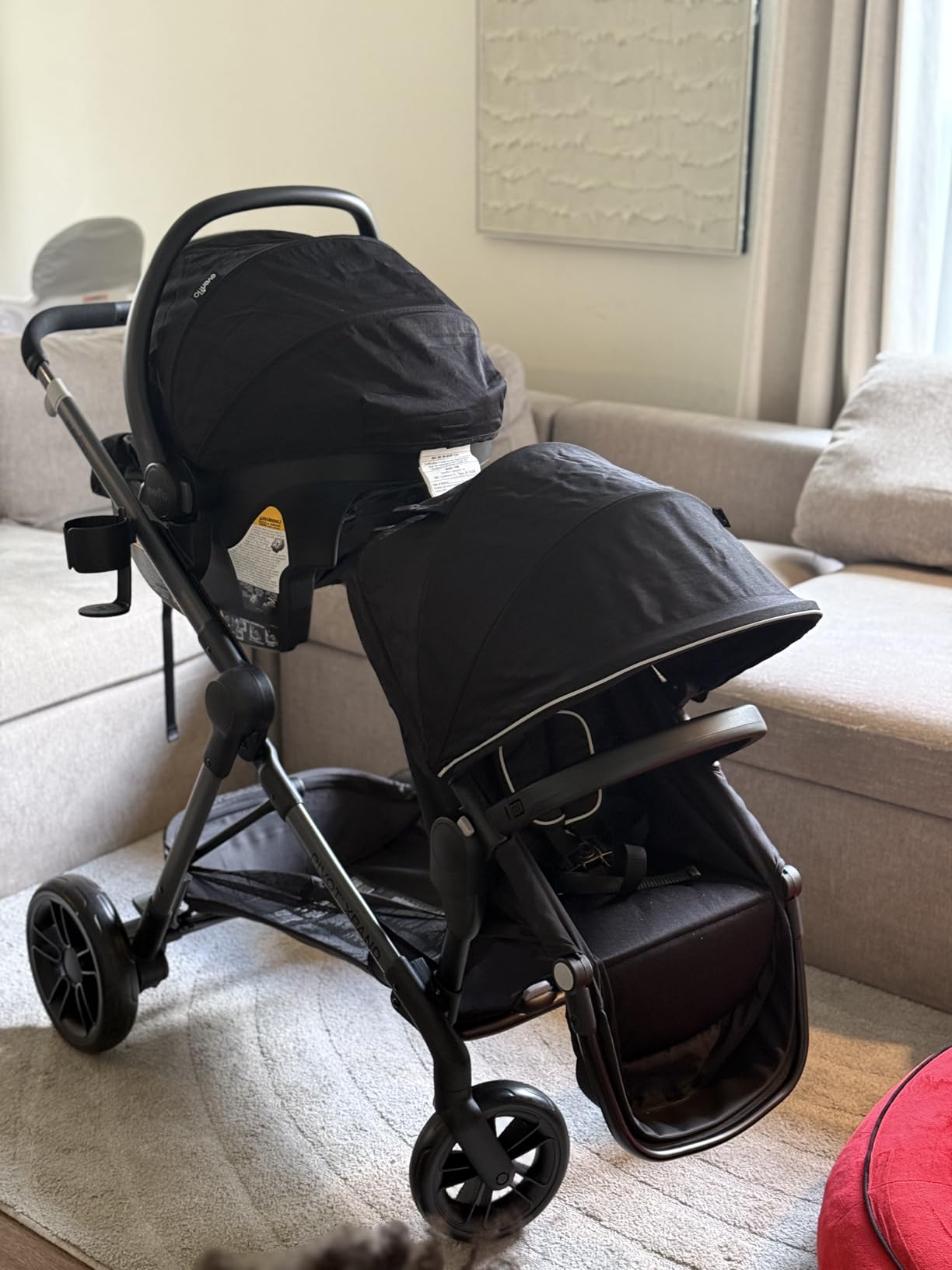 Pivot Xpand Modular Travel System with LiteMax Infant Car Seat with Anti-Rebound Bar (Ayrshire Black) customer photo 1