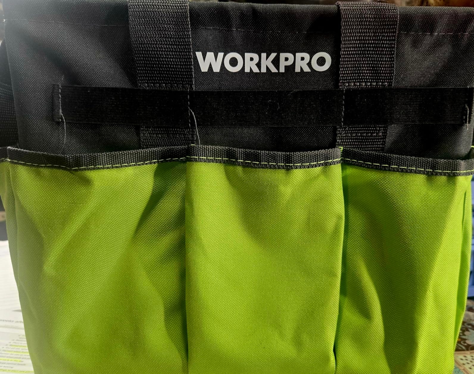 WORKPRO Garden Tool Bag, 10 Pockets and Shoulder Strap, Green customer photo 2