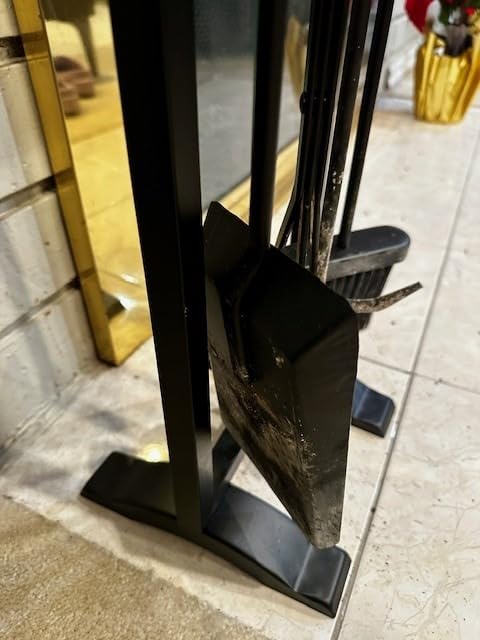 Fire Beauty Fireplace Tool Set Black Wrought Iron Indoor Outdoor Use customer photo 2