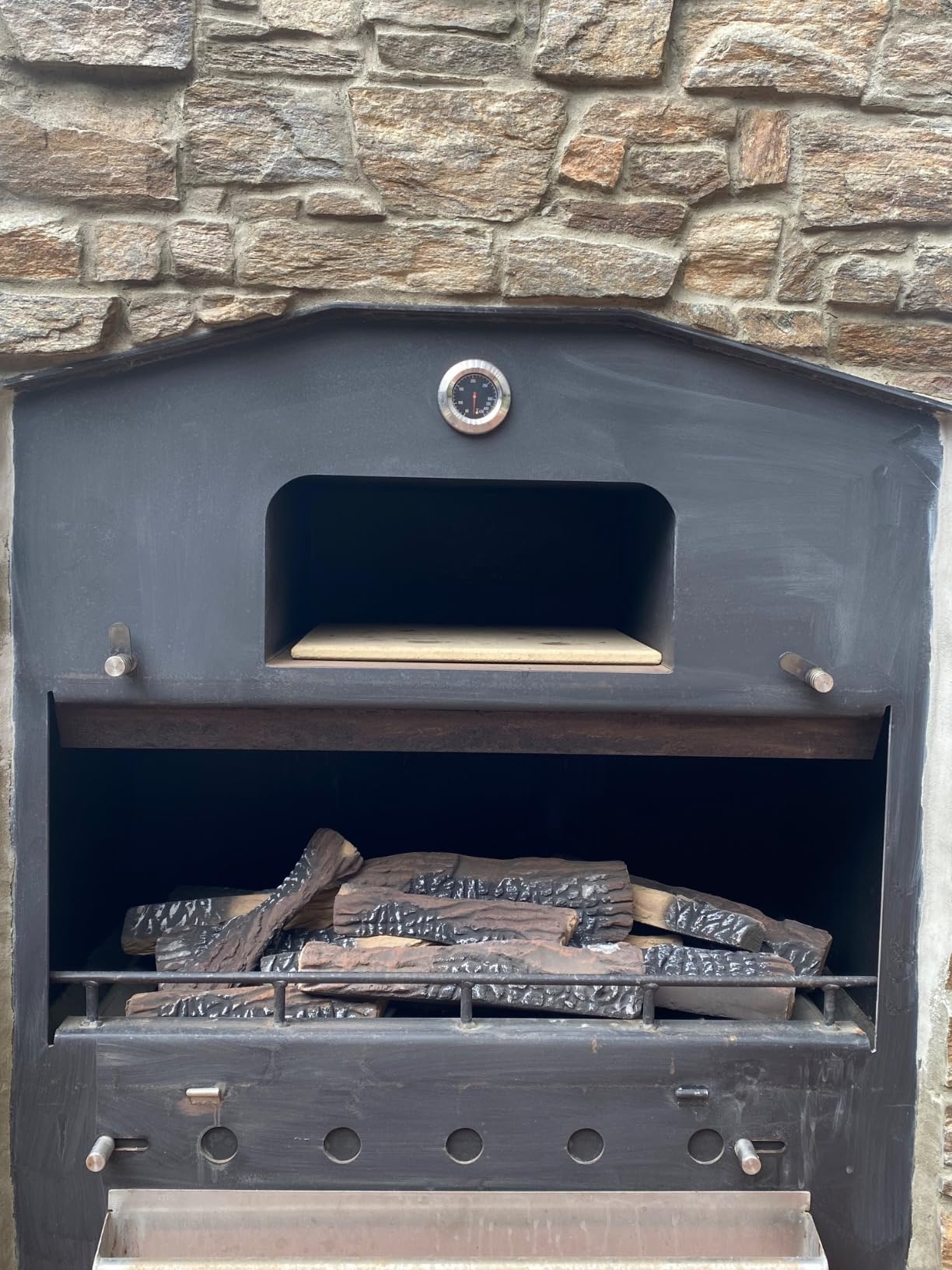 Large Ceramic Gas Fireplace Logs - Set of 10 Artificial Realistic Firewood for Indoor Outdoor Firepit, Ventless & Vent Free customer photo 1