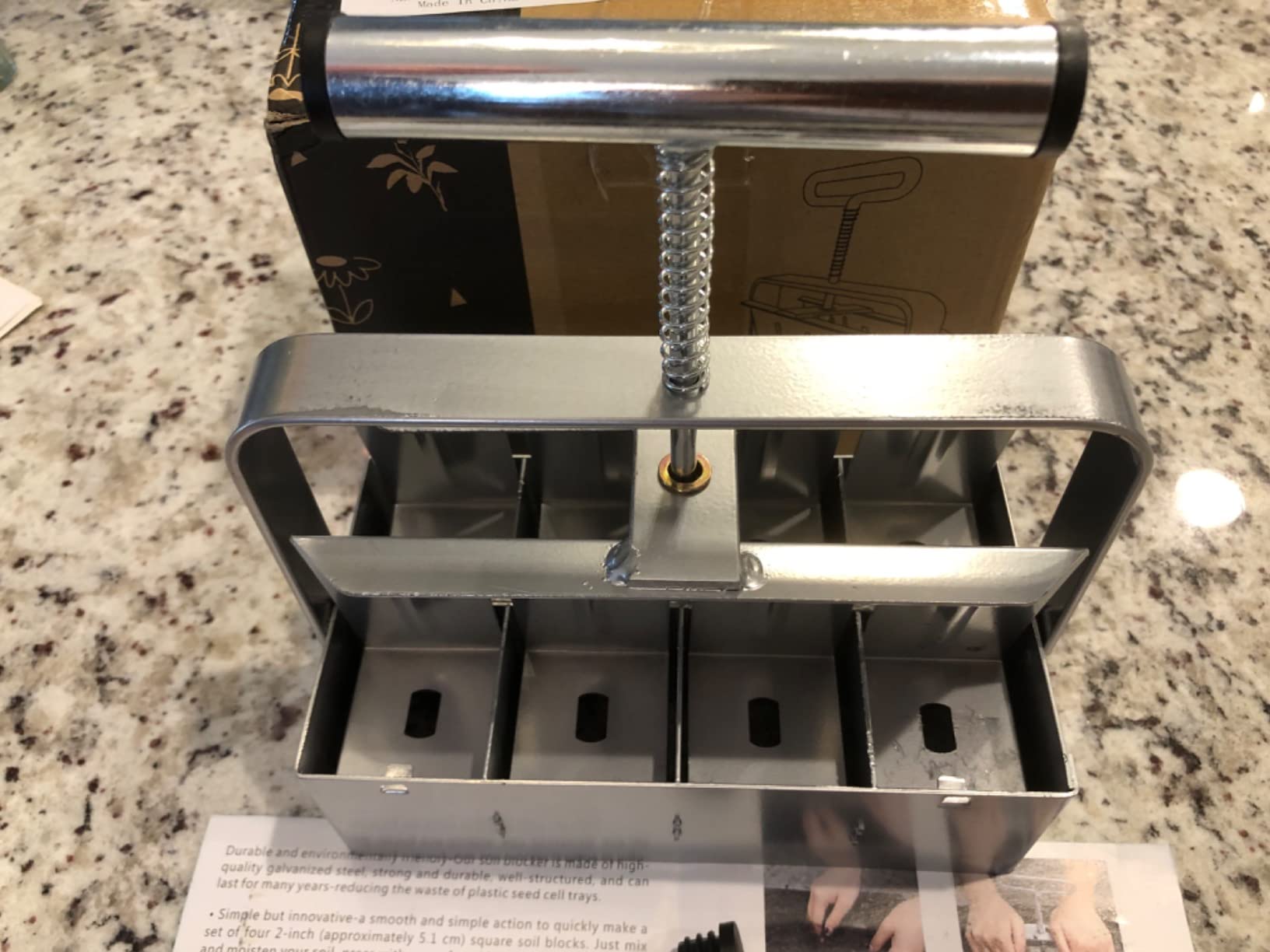 8 Cell Soil Blocker for Seeds Starting, 2 inch Manual Soil Block Maker, Seeds Blocker, Durable Seeds Block Maker, Soil Blocking Tool, Soil Blocker Kit customer photo 2