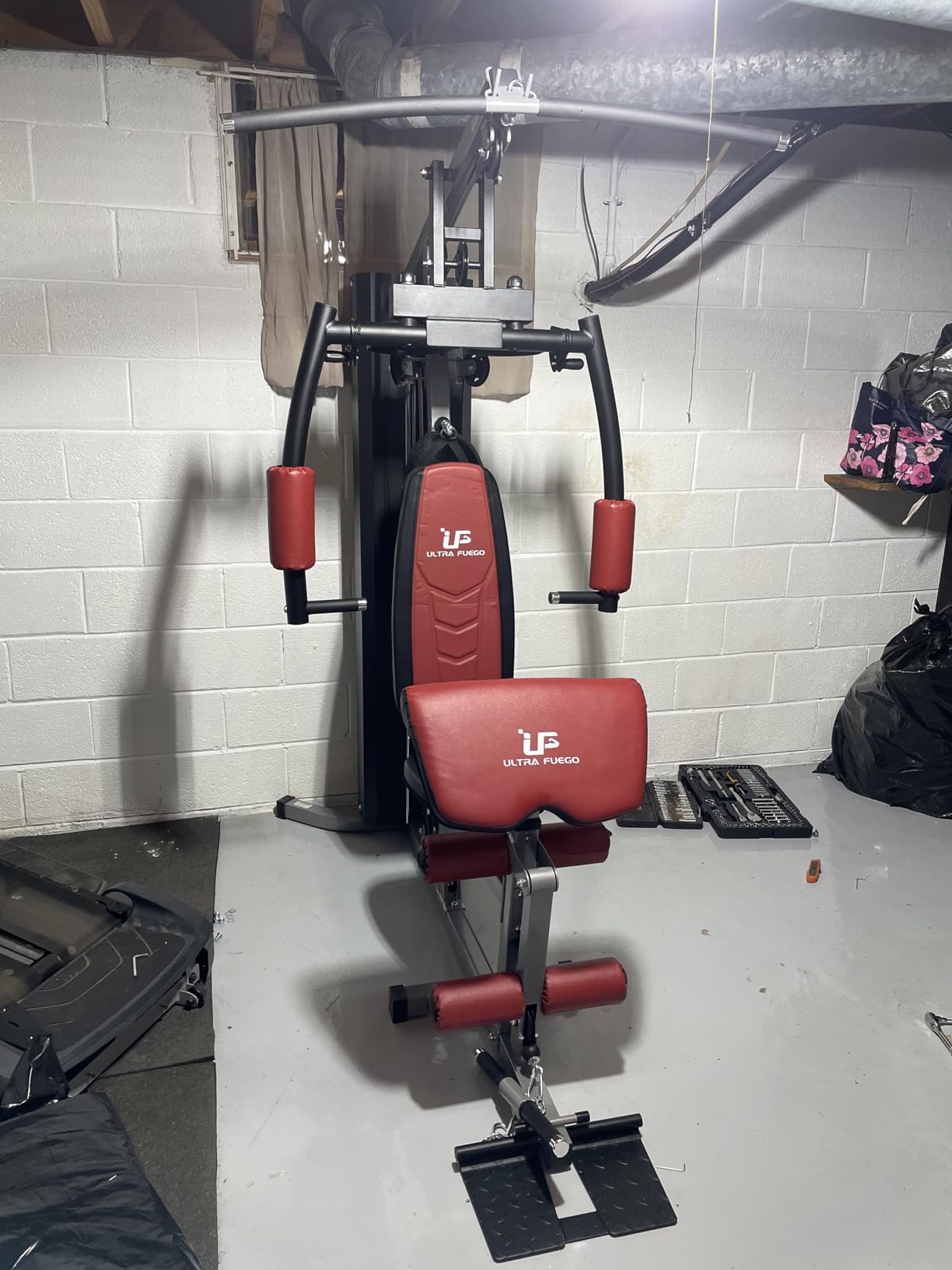 ULTRA FUEGO Multifunctional Home Gym Equipment Workout Station with Pulley System, Arm, and Leg Developer for Full Body Training customer photo 2
