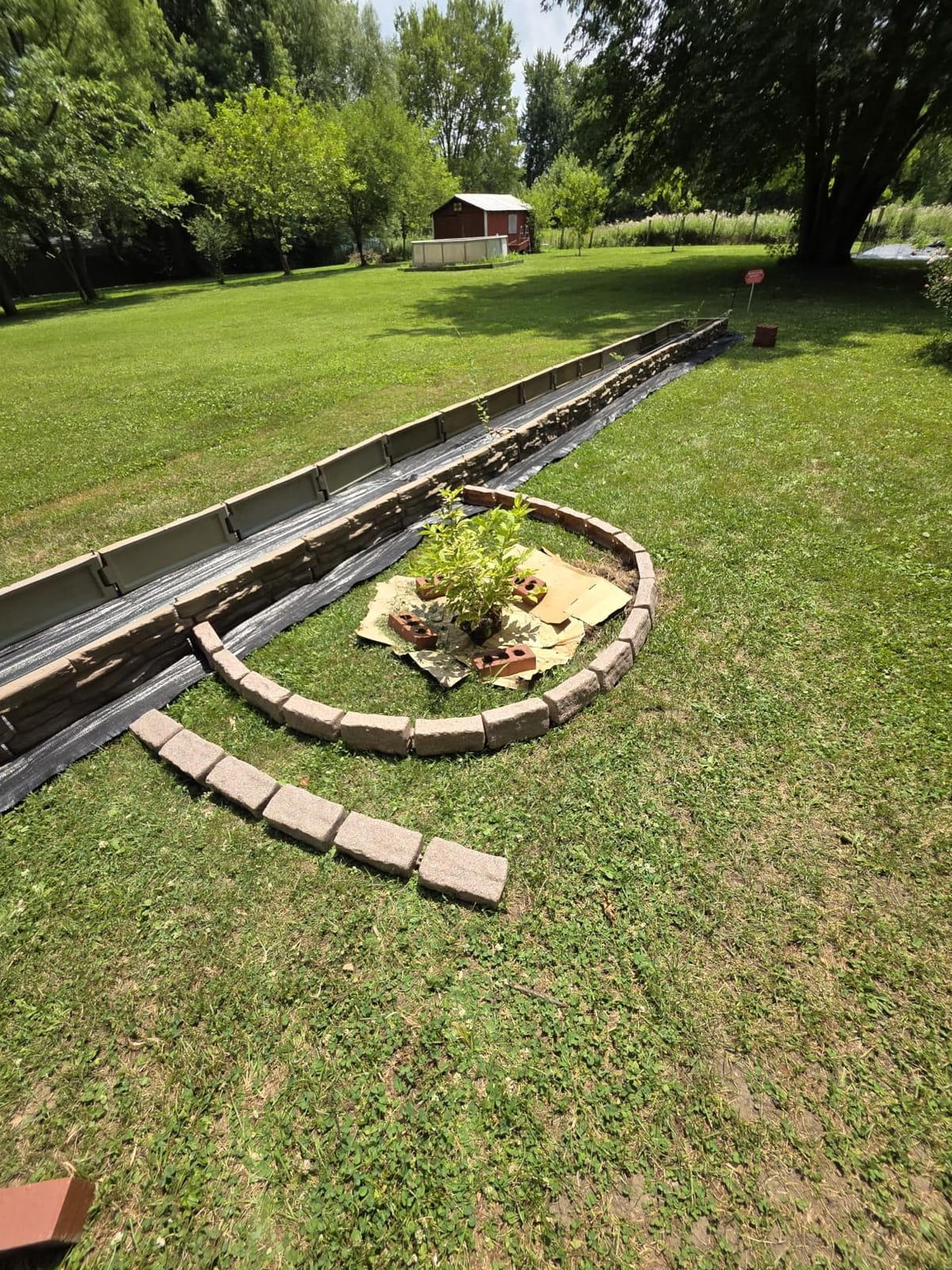 Beuta Landscape Edging | Garden Edging Border | Polyrock Bricks for Lawn Edging, Flower beds, Pathways & Yard Edging - 4 Packs | Greystone customer photo 1