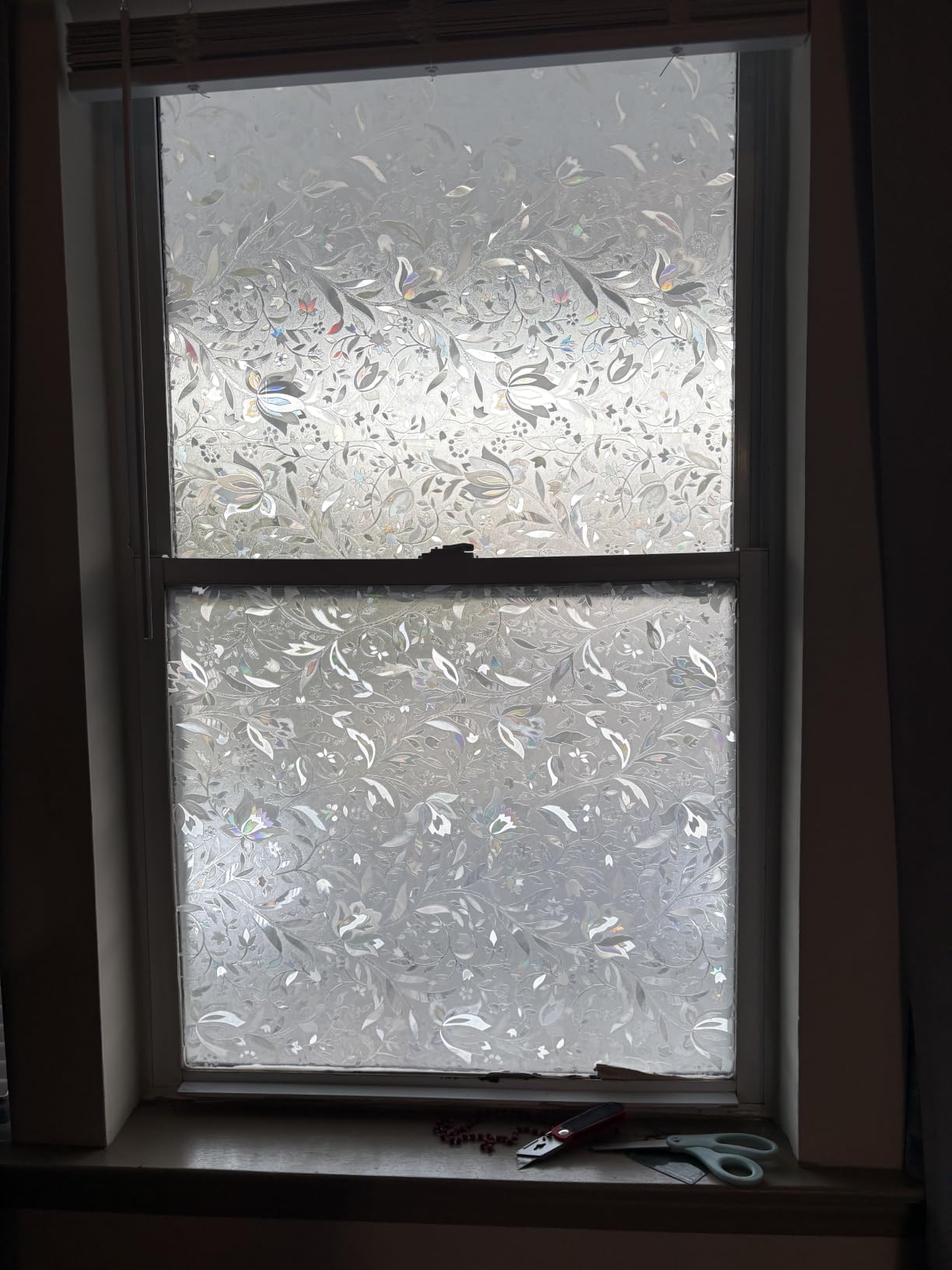 Volcanics One Way Window Privacy Film Sun Blocking Window Tinting Film for Home Heat Control Mirror Tint Film Static Cling Reflective Solar Window Film 35.4 x 78.7 Inches, Silver customer photo 1