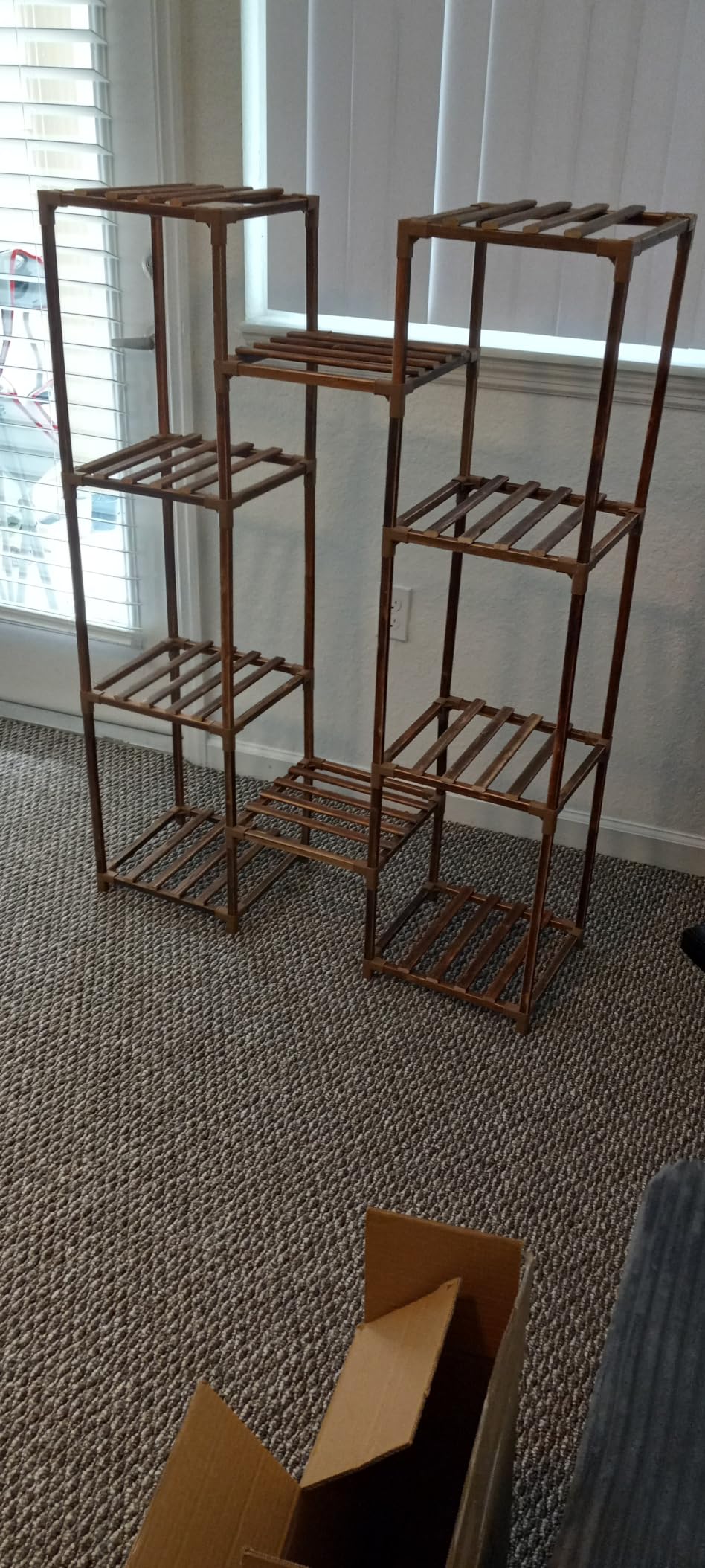 Bamworld Plant Stand Indoor Outdoor Tall Plant Shelf for Multiple Plants Pots Wood Flower Stand Large Flower Holder for Living Room, Patio, Balcony, Garden Decor, Brown customer photo 1