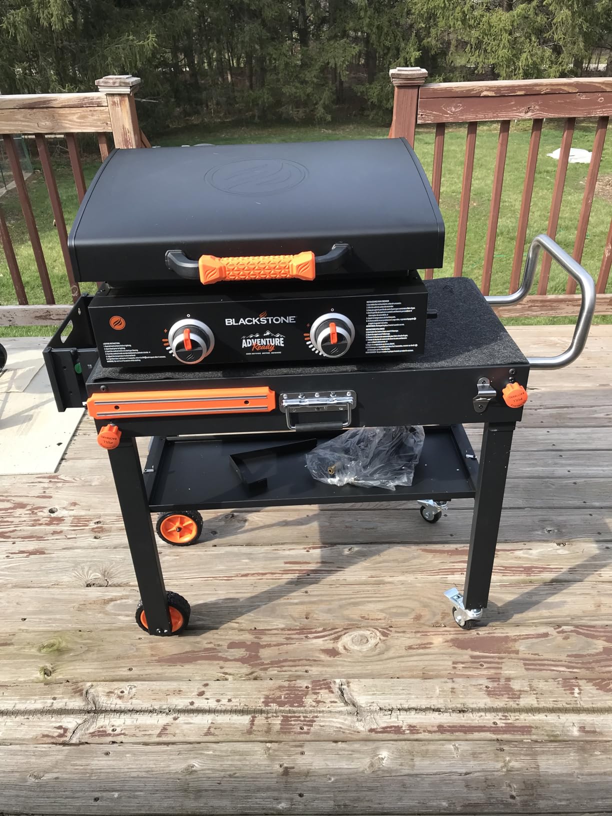 EUTRKei Grill Table for Blackstone Griddle, Portable Grill Cart with Caddy | Fit 17