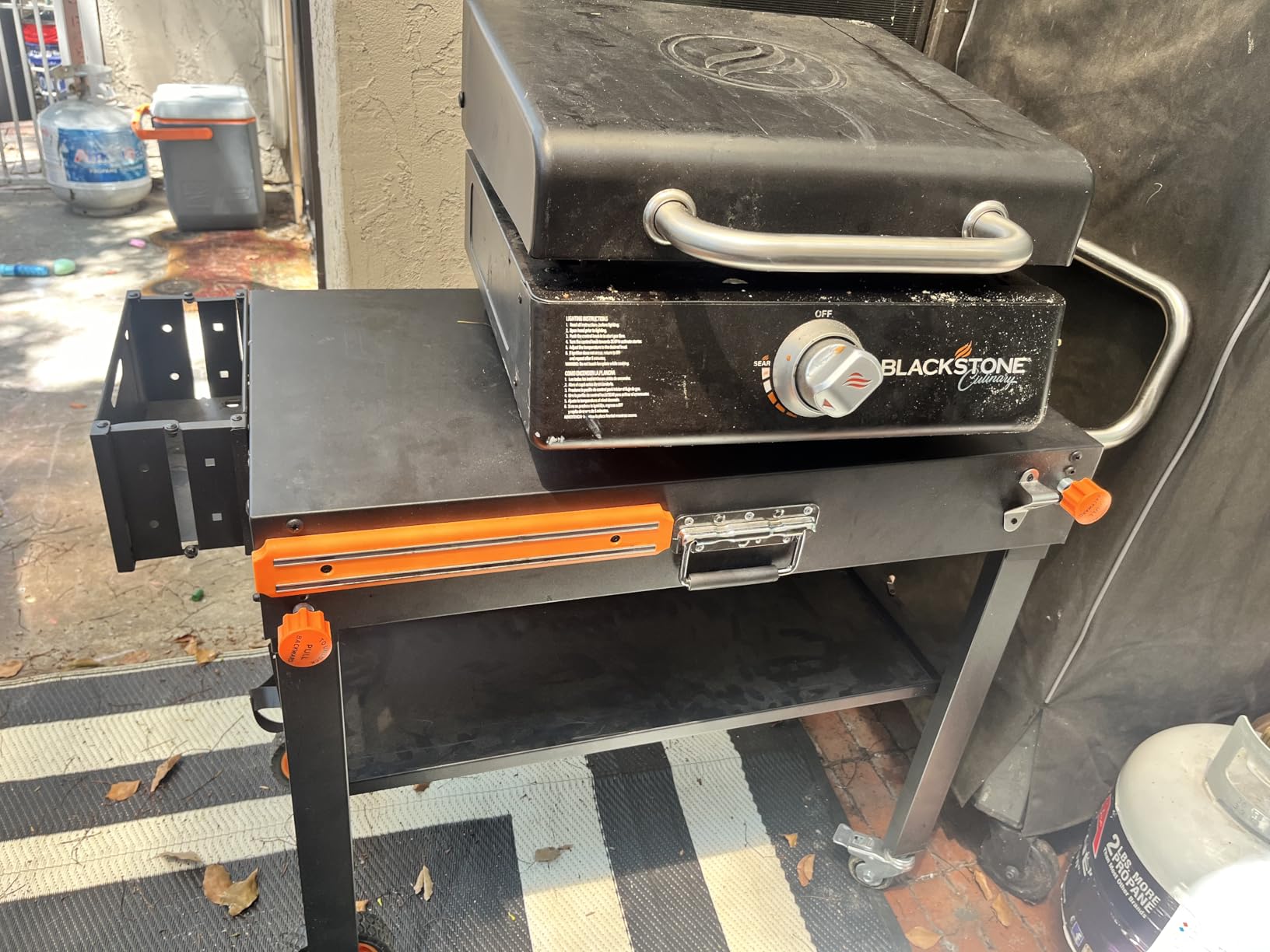 EUTRKei Grill Table for Blackstone Griddle, Portable Grill Cart with Caddy | Fit 17