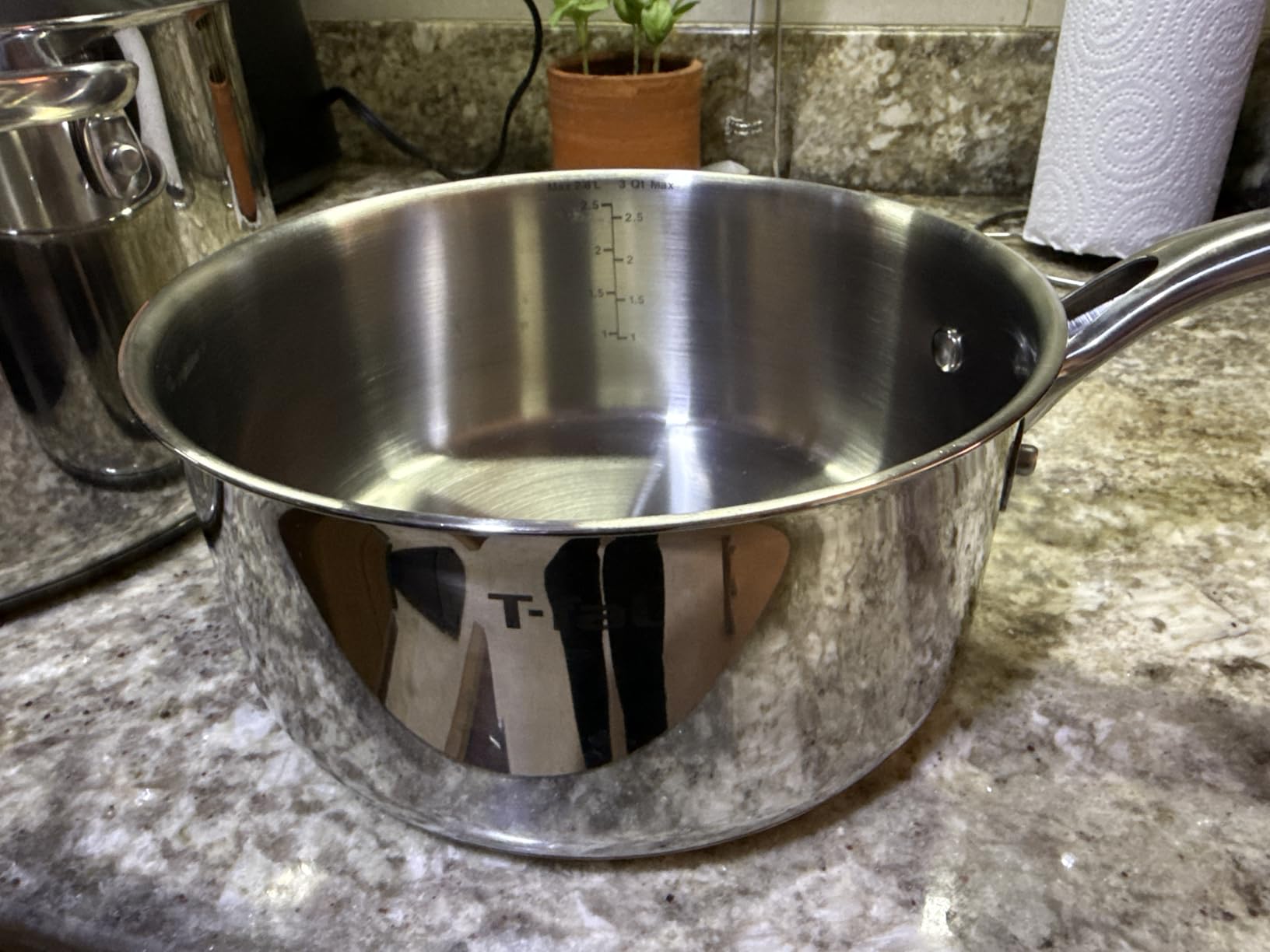 T-fal Stainless Steel Pots and Pans Set 11 Piece, Induction, Oven Broiler Safe 500F, Kitchen Cooking Set w/Fry Pans, Saucepans, Saute Pan, Steamer, Cookware, Dishwasher Safe, Silver customer photo 1