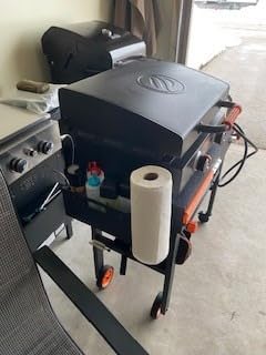 Portable Outdoor Grill Table, Folding Grill Cart with Wheels customer photo 2