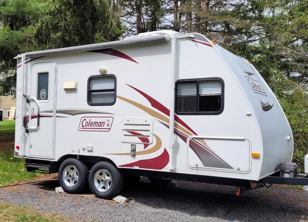 YESCAMP Manual RV Awning Complete Kit Retractable Camper Awning for RV or Trailers RV Roll Out Awning for Camper or 5th Wheel, Travel Trailers, Toy Haulers, Motohome (16Ft, White Frame, Grey Fade) customer photo 2