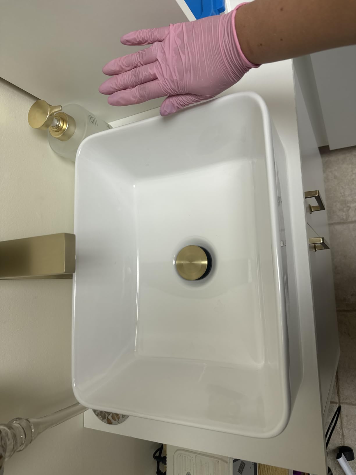 White Vessel Sink,Rectangle 24