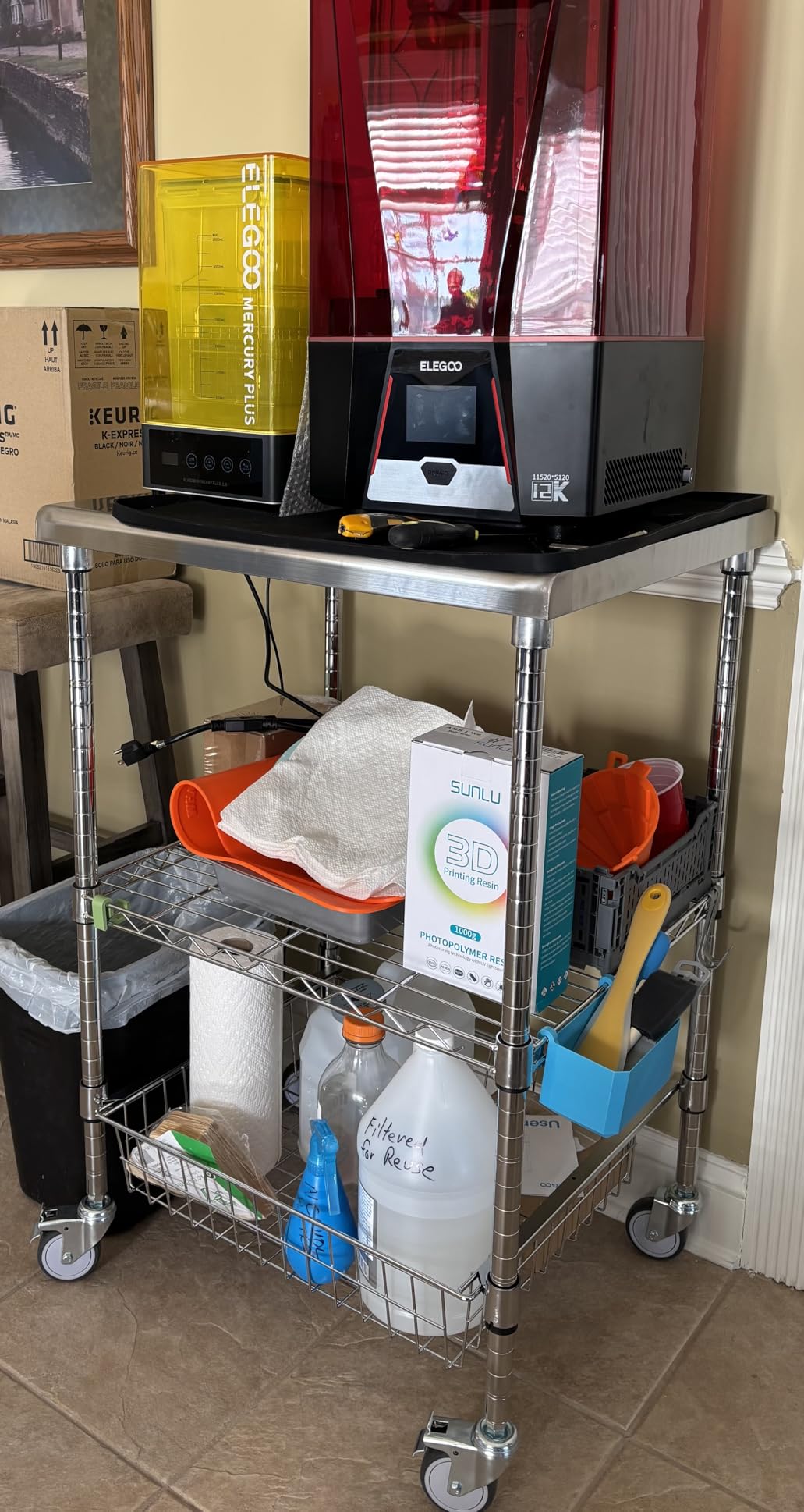 VEVOR Kitchen Utility Cart, 36.6