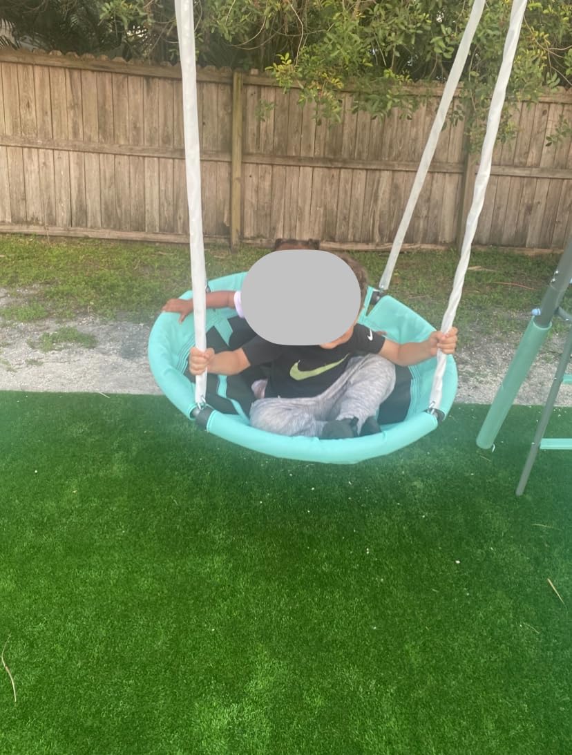 Sportspower Super Saucer Metal Swing Set: 2 Swings customer photo 2