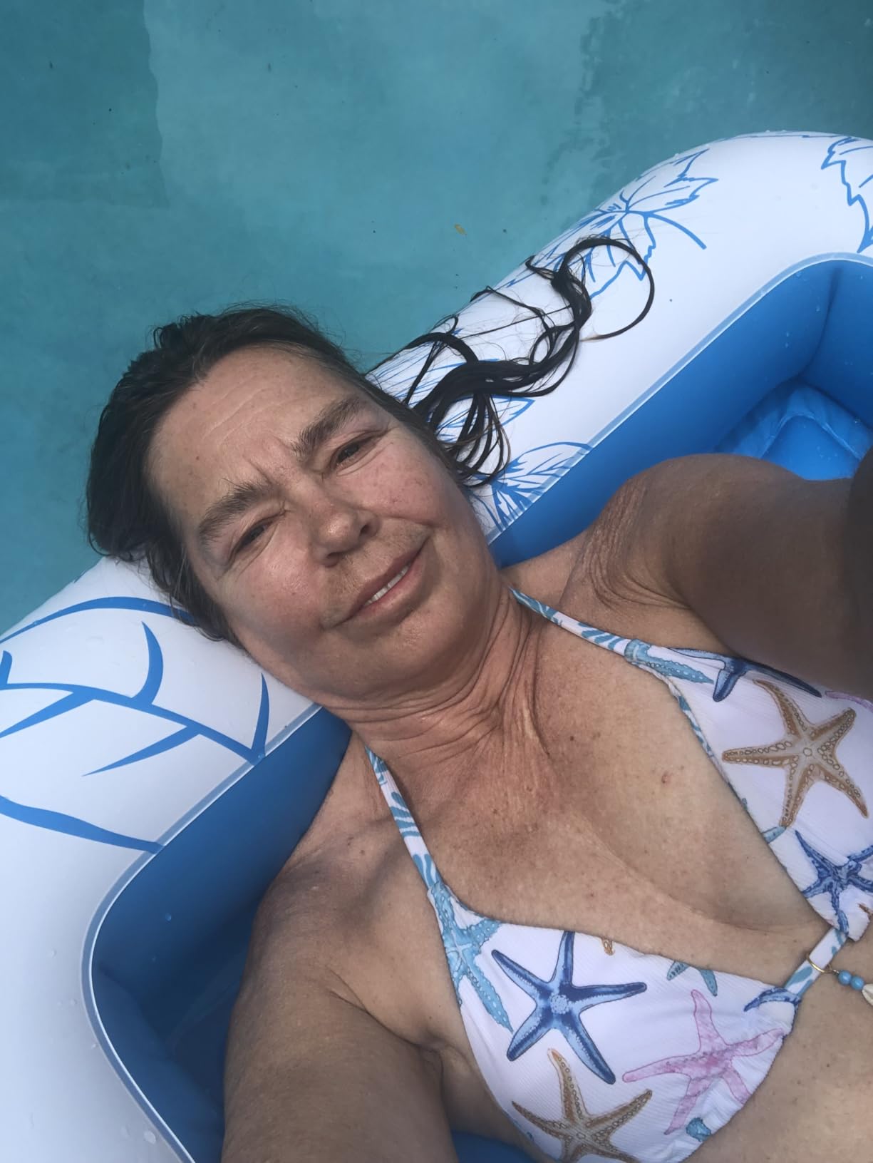 Inflatable Adult Pool Lounger Float - BAIAI Large Beach Sun Tanning Floats Raft Sunbathing Water Lounge Floaties Tub with Drink Holder - Blow Up River & Lake Suntan Floating Swimming Mattress Mat customer photo 2