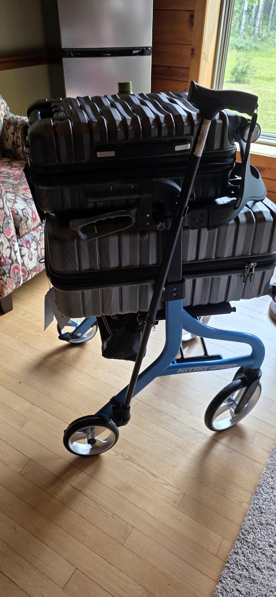 Drive Medical Nitro Sprint Rollator Walker with Seat, Standard Size, Red customer photo 2