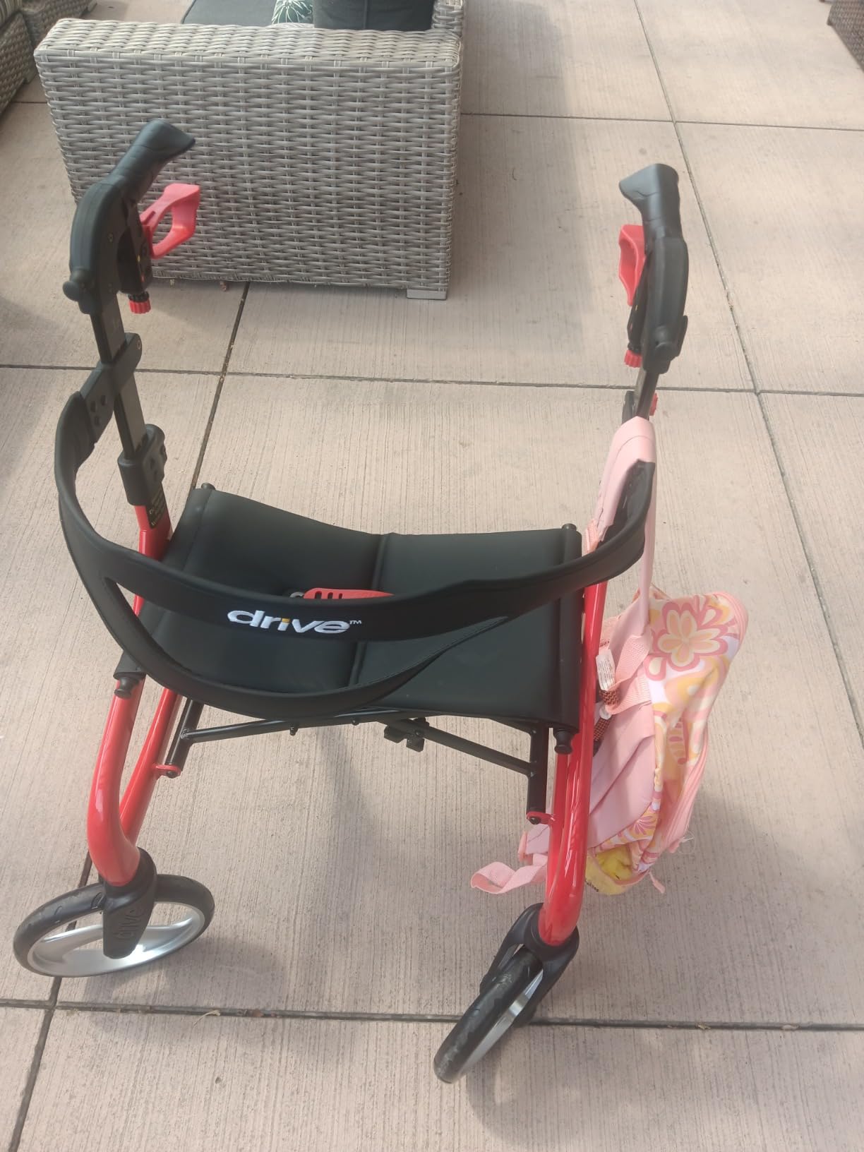 Drive Medical Nitro Sprint Rollator Walker with Seat, Standard, Black customer photo 1