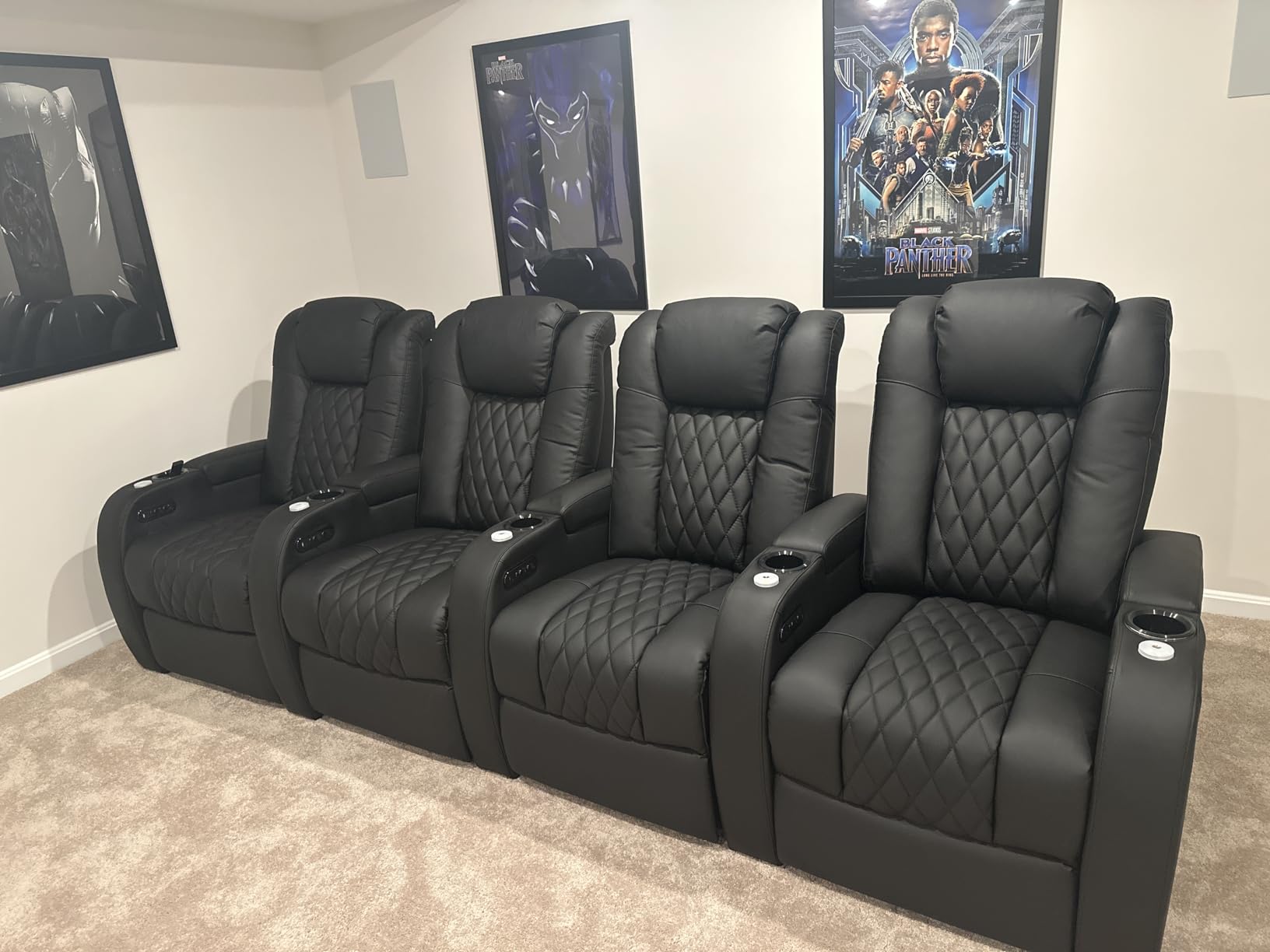Weilianda Home Theater Seating, Top Grain Leather Movie Theater Chair customer photo 2