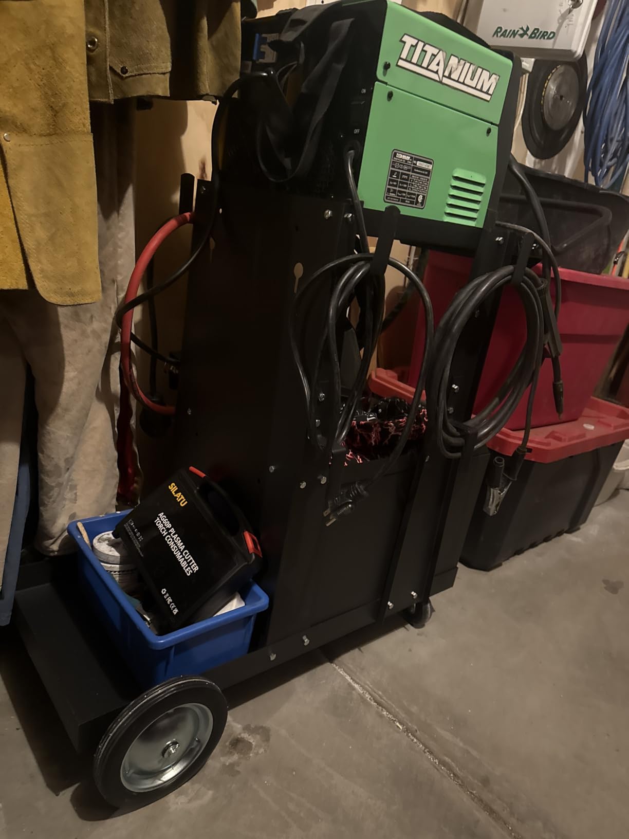 RCARTICH Welding Cart,Heavy Duty Rolling Welder Cart with 360 Swivel Wheels,Large Size Welder Cart for MIG MMA TIG Welding Machine and Plasma Cutter Tank customer photo 1