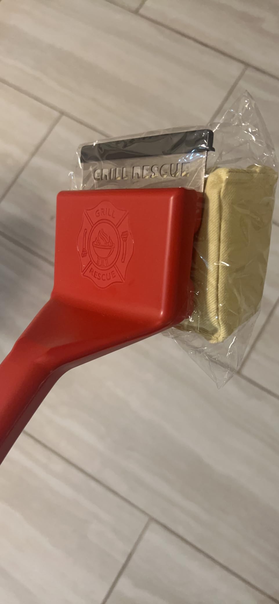 Grill Rescue Grill Brush with Scraper - Deep Grate Cleaner, Bristle Free customer photo 2