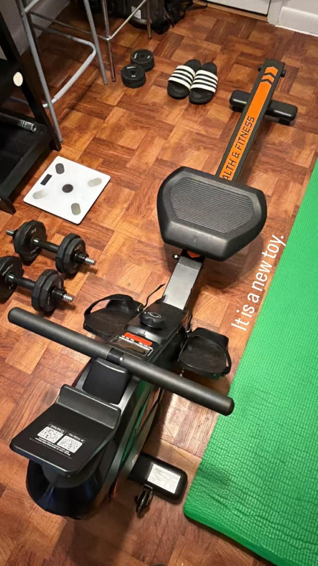 YOSUDA Rowing Machine for Home, Magnetic Rower Machine for Beginners to Athletes, Use with Resistance Adjustment Function, Bluetooth, App Supported, LCD Monitor, and Comfortable Seat Cushion customer photo 1