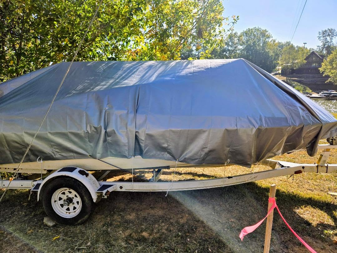 Keten Tarps Heavy Duty Waterproof 12x20 Feet, Extra Thick 16 Mil (Silver) customer photo 2