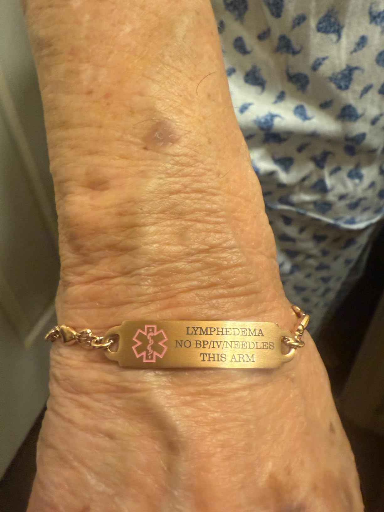 Medical Alert Bracelets for Women Adjustable Personalized Free Engrave Medical ID Bracelets 6.5-8 Inch customer photo 2