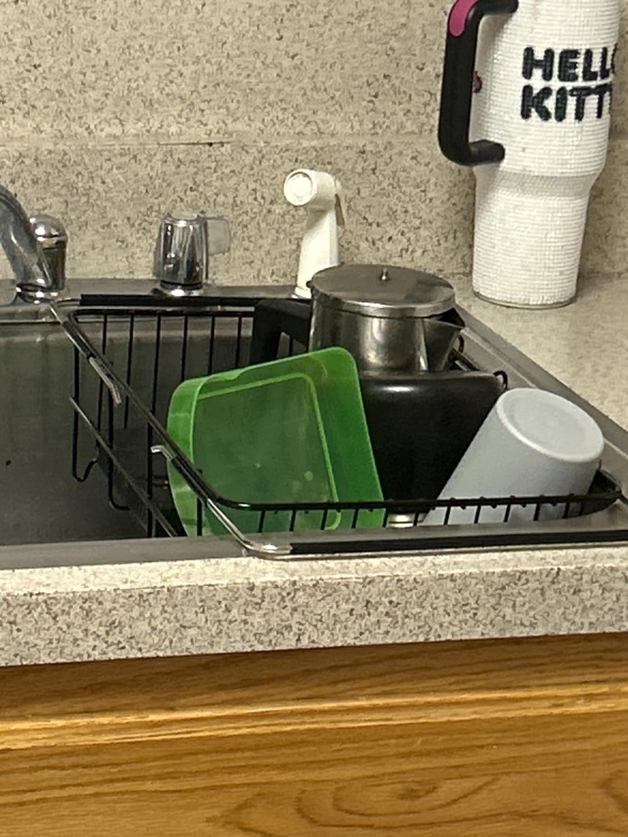 JASIWAY Dish Drying Rack in Sink, Dish Drainer with Cup and Utensil Holder customer photo 2