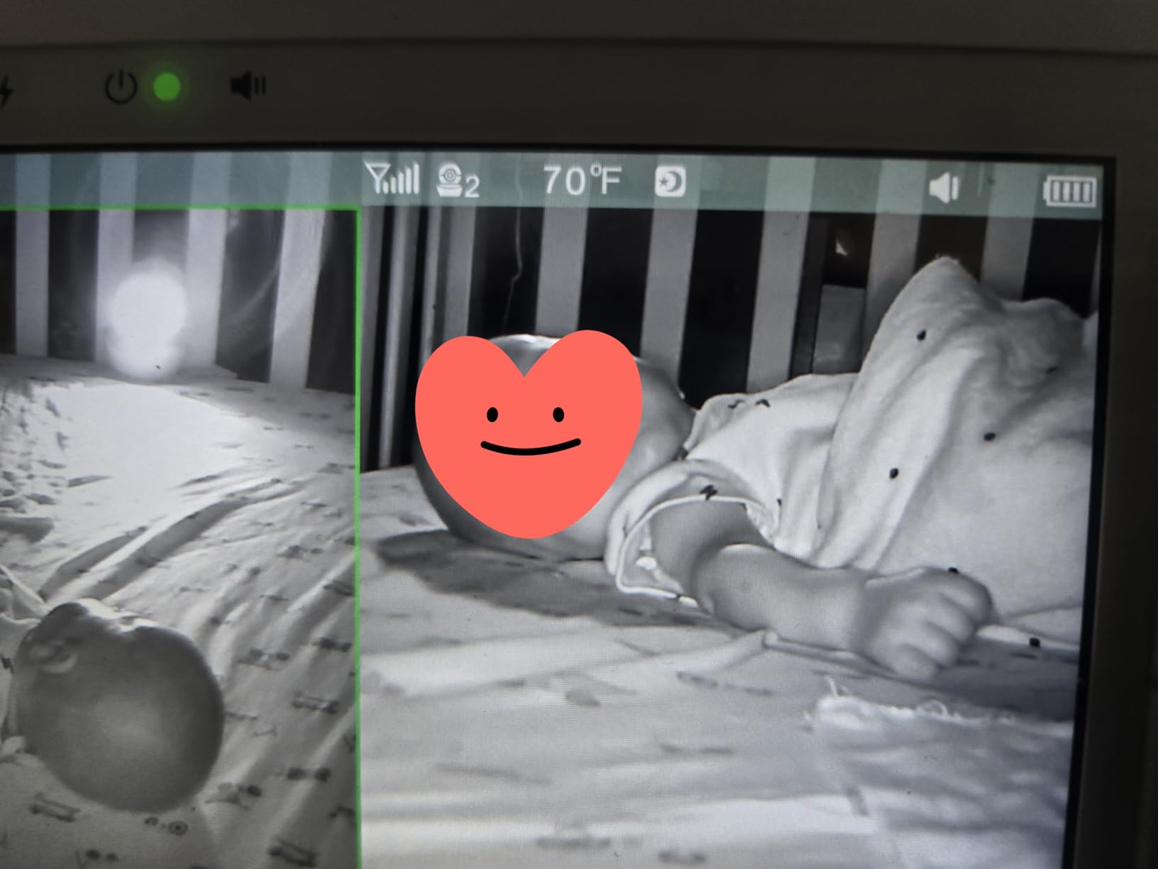 Babysense True Sleep HD Baby Monitor with Camera and Audio + Baby Sleep Movement Monitor, No WiFi, 2 Non-Contact Under Mattress Sensors, Non-Wearable Monitor, Full Crib Coverage customer photo 1