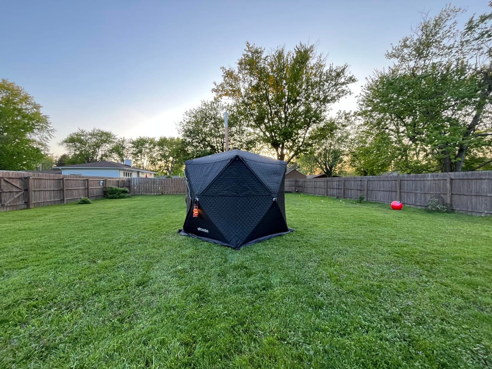 WILLOWYBE Outdoor Sauna Tent Pro - 4-Person, All-Weather, Insulated, Solid, Panoramic View, Easy Setup customer photo 2