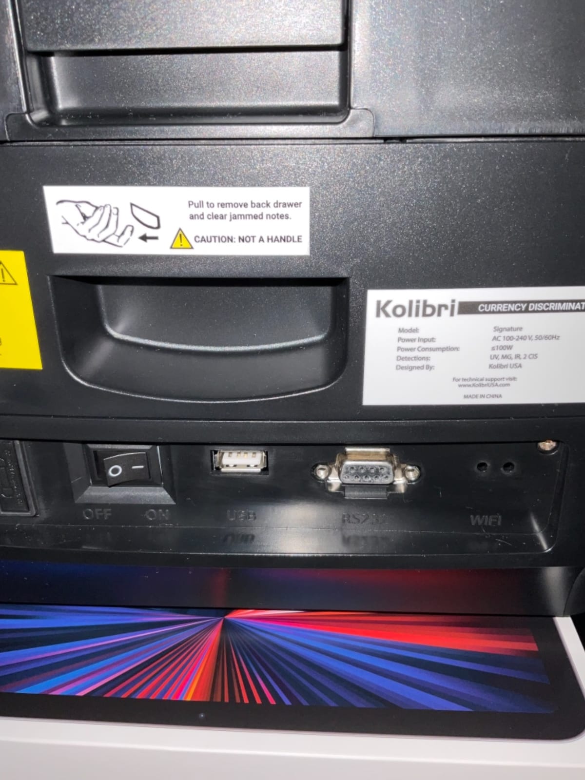 KOLIBRI Money Counter Machine I 4.5 TFT Display I Business Grade I Advanced IR/UV/MG/MT/DD/HLF Detection I Mixed Denomination (USD) I 1,200 Notes/Min I 3-Year Warranty I KBR-1500 V2 customer photo 2